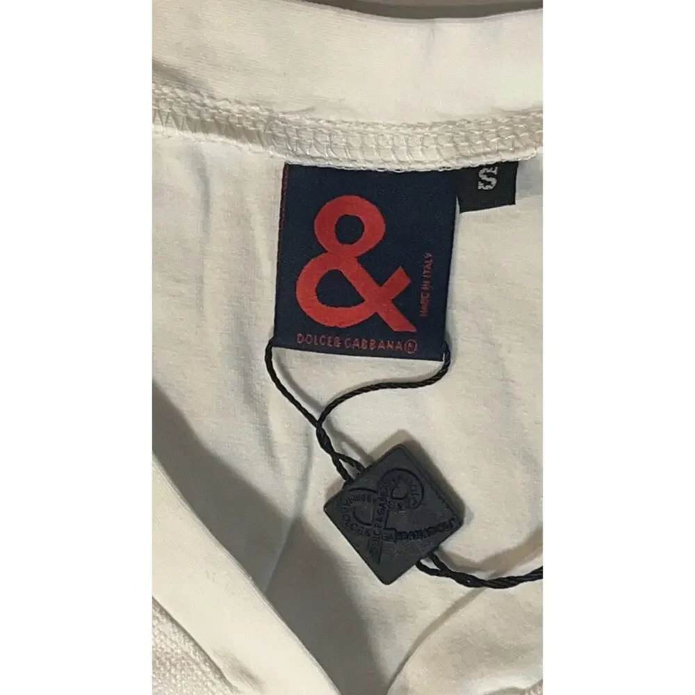 Dolce & Gabbana D&G White T-Shirt Vintage Y2K Women's Size S - EXCELLENT - Picture 4 of 12